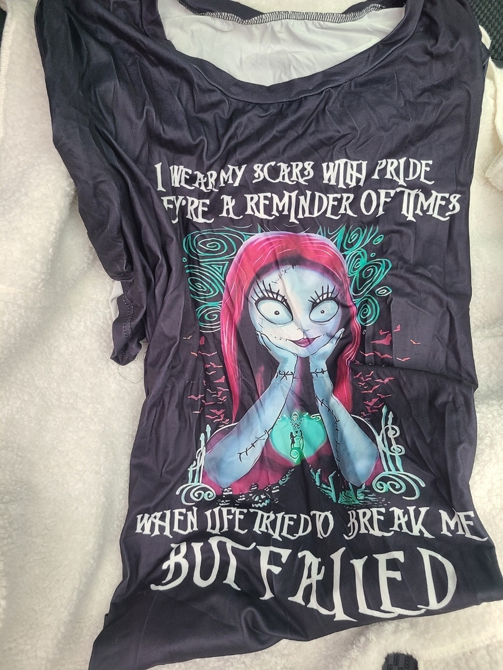 Black Graphic Nightmare Before Christmas Sally Shirt